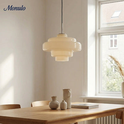 Gekleurde Glazen Hanglamp met Verstelbare Ophanging – Moderne Lichtpunt voor Eetkamer Keuken Woonkamer