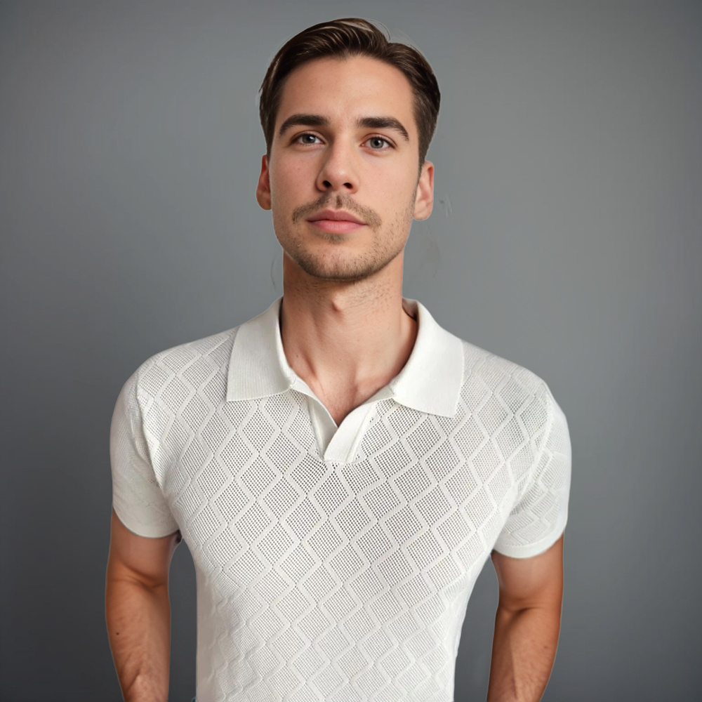 Heren Polo Wit Klassieke Stijl Casual Kleding
