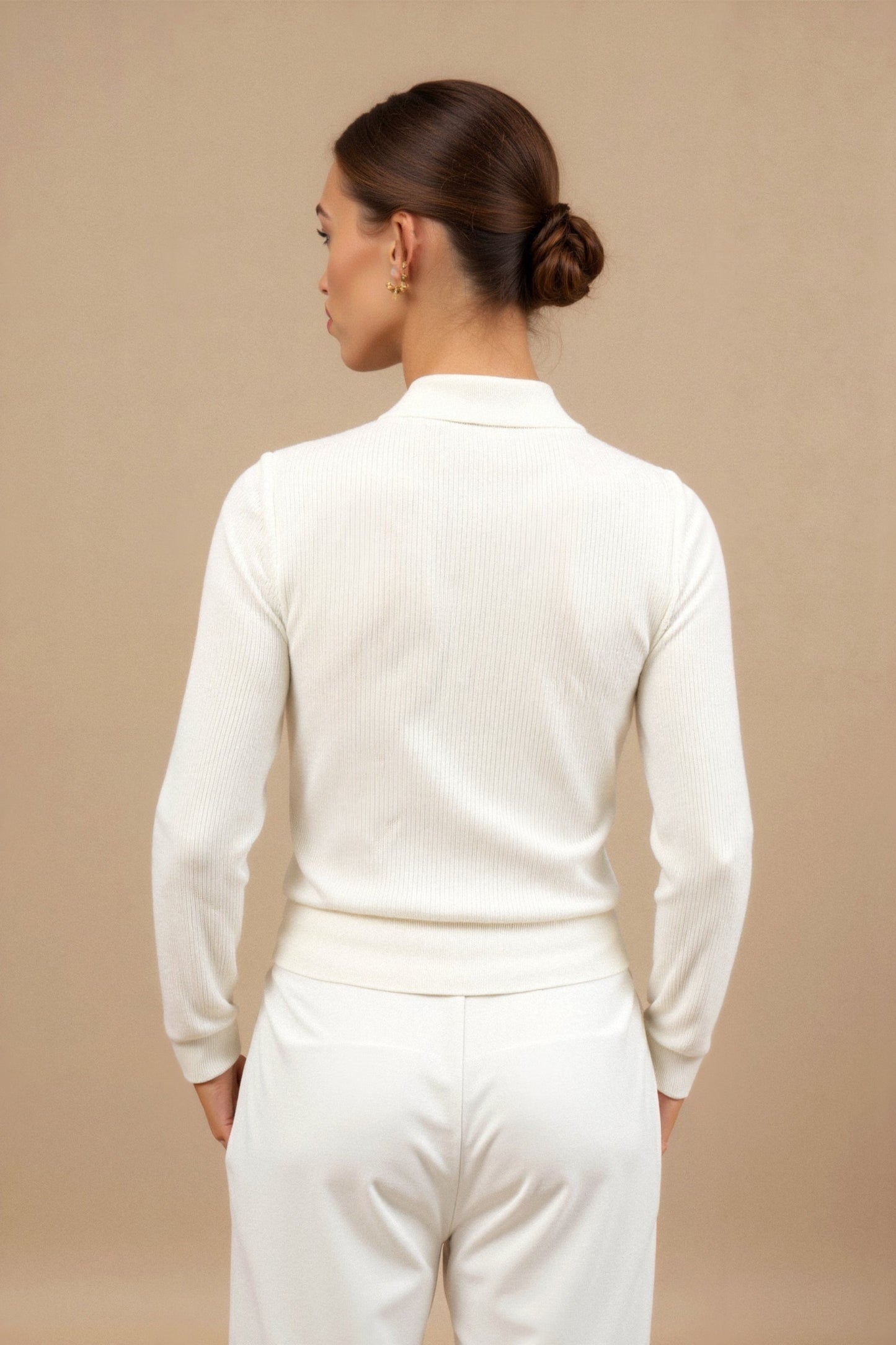 Lange Mouw Poloshirt Klassieke Stijl