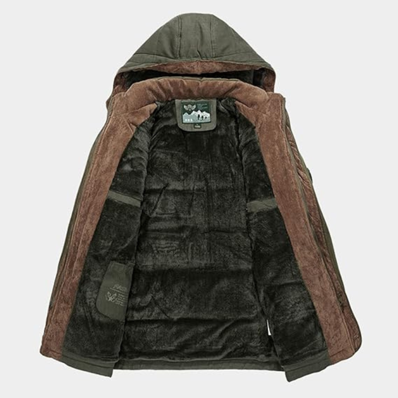 Heren Winterjas Gewatteerd met Capuchon Warm en Waterdicht