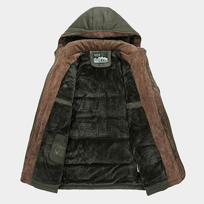 Heren Winterjas Gewatteerd met Capuchon Warm en Waterdicht