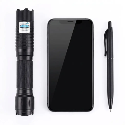 Tactische Laserzoeker 450nm Hoge Intensiteit Verstelbare Focus Aluminium Behuizing 5000m+ Bereik Outdoor Survival Zaklamp Vuurstarter Blauw Laser Compacte Krachtige Lichtstraal
