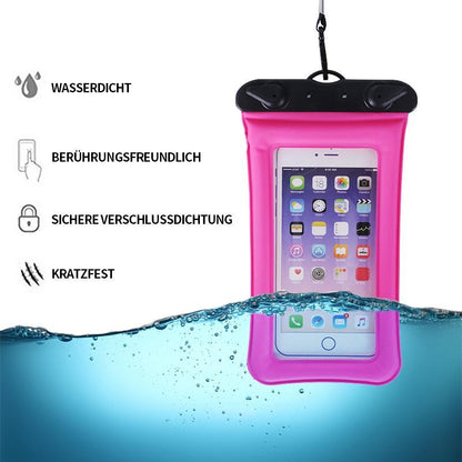 Waterdichte Drijvende Smartphonehoes – Touwtje – Universeel – Bescherming tot 30m Diepte – Zwemmen Snorkelen Strand – Geel Roze Oranje Blauw Groen