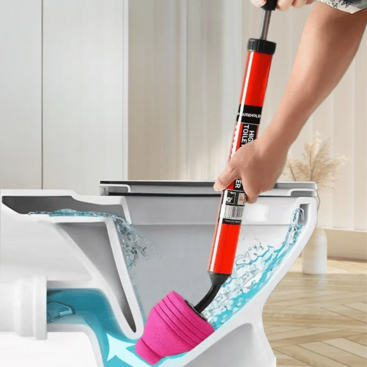 Afvoerstokker Hogedruk ABS Rubber 64cm 80PSI 5,5bar Toilet Wastafel Douche Badkuip Keuken Zonder Chemie Herbruikbaar Rood Zwart