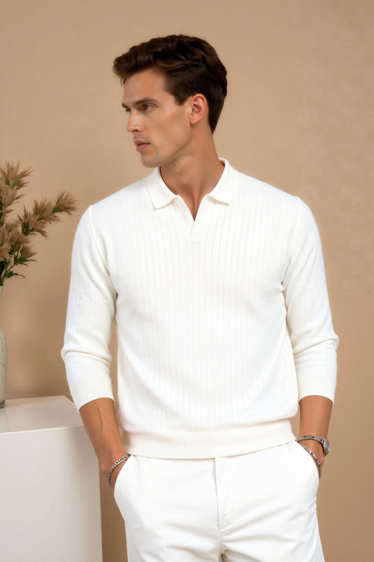 Gebreid Poloshirt Zacht en Comfortabel Elegante Stijl