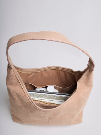 Halfronde Leren Tote Tas Vegan en Duurzaam