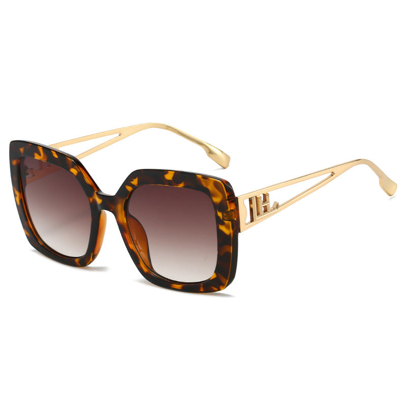 Dames Zonnebril Vierkant Luxe Montuur Met Glazen