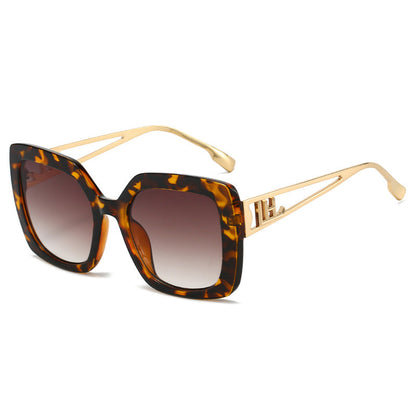 Dames Zonnebril Vierkant Luxe Montuur Met Glazen