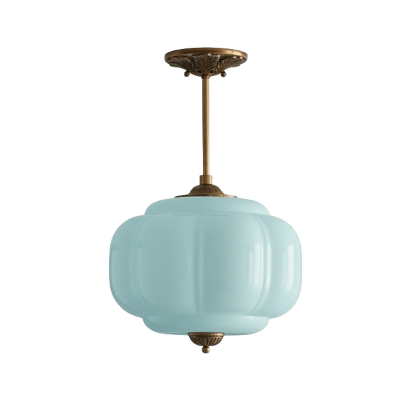 Vintage Melkglazen Hanglamp met Gegolfde Rand – Scandinavische Sfeerverlichting voor Keuken en Slaapkamer