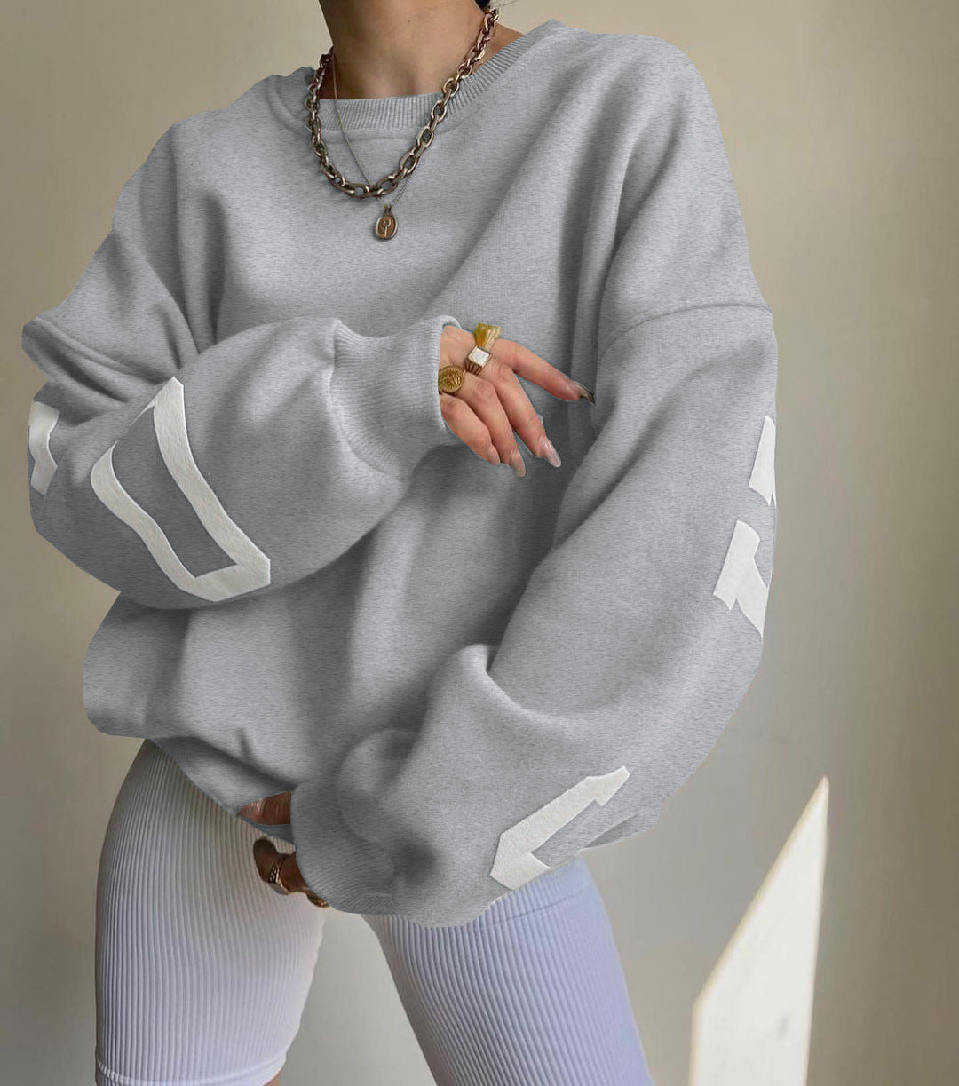 Dames Trui Oversized met Tekstprint voor elke Dag