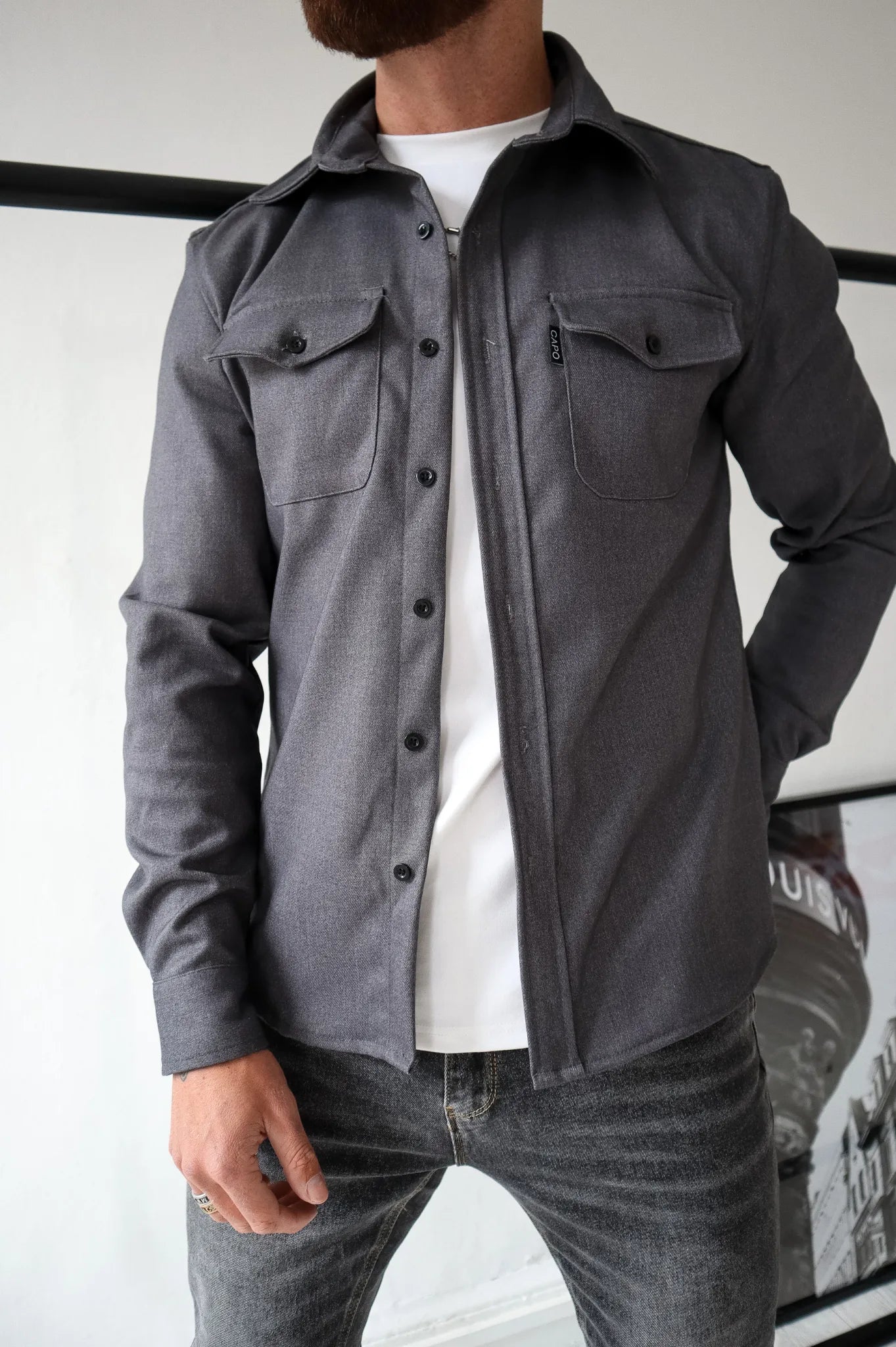 Heren Overshirt Casual Shirtjas met Knoopsluiting - StudioMarella