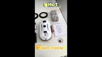 Robotvensterreiniger met Microvezeldoeken en Zuigmotor – Automatische Glasreiniging voor Ramen, Spiegels en Deuren