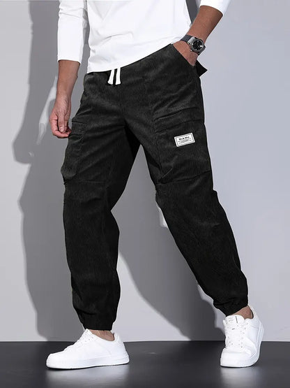 Heren Joggingbroek Zwart Cargo Comfortabele Broek