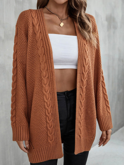Dames Vest Gebreid met Kabelpatroon Warm en Stijlvol