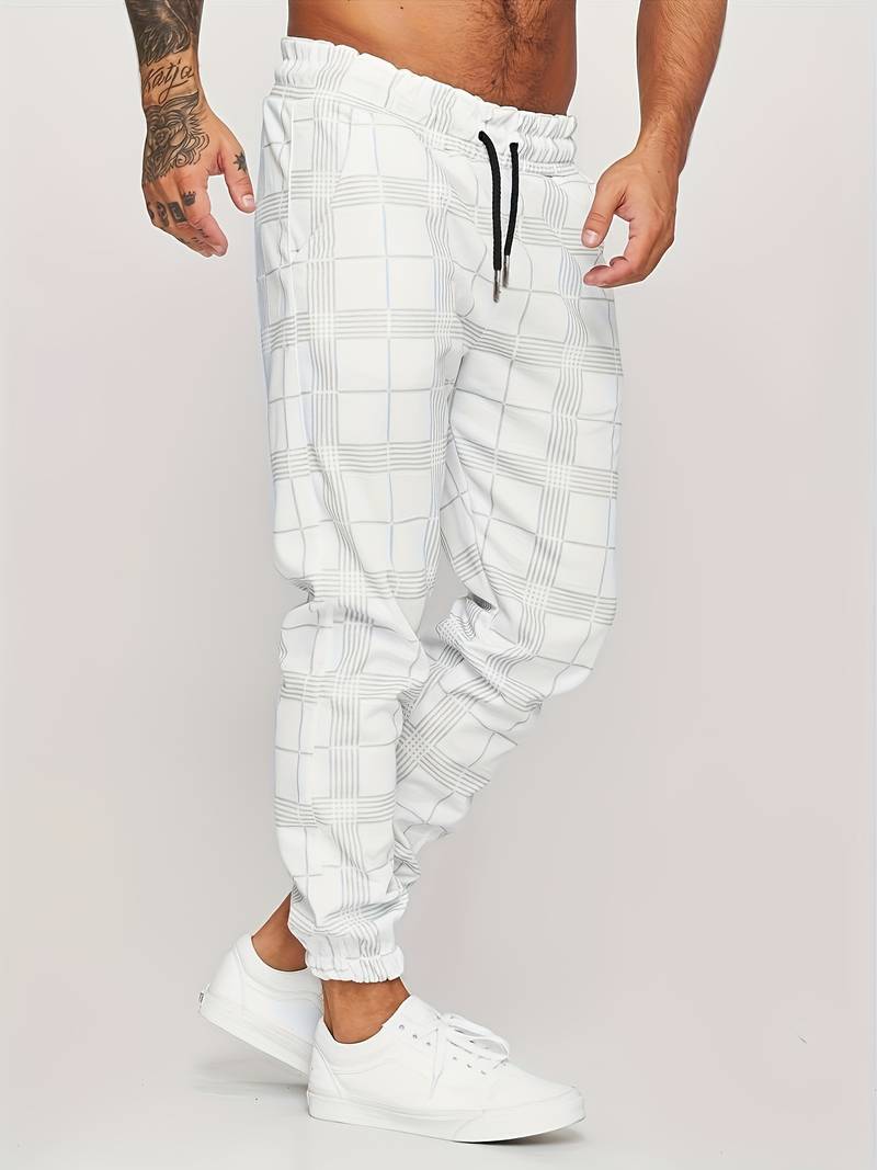 Herensportbroek Ruitpatroon Comfortabel Casual Dagelijks