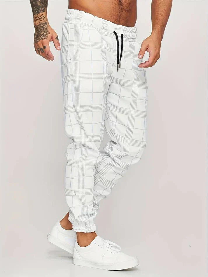 Joggingbroek Zacht Geruit Comfortabele Sportbroek