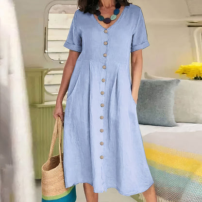 Luchtige Zomerjurk voor Dames – Comfortabele Losse Jurk