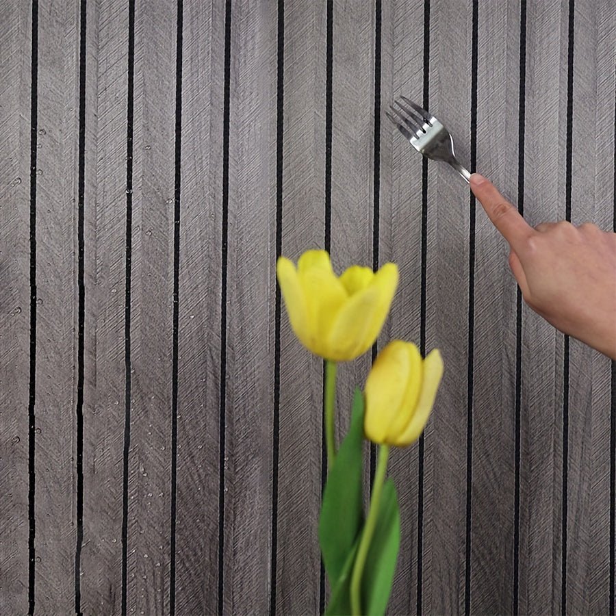 Wandpanelen Zelfklevend Houtlook 3D PVC Lattenwand Accentmuur 40x300cm Woonkamer
