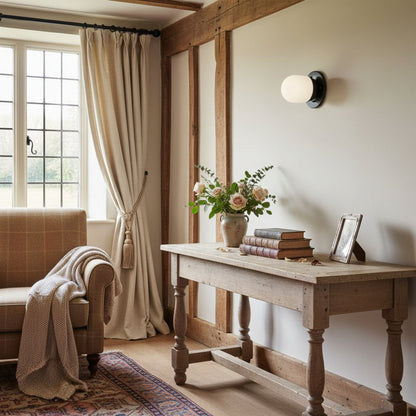 Opaal Glazen Wandlamp & Plafondlamp Dubbelfunctie Modern Design Messing