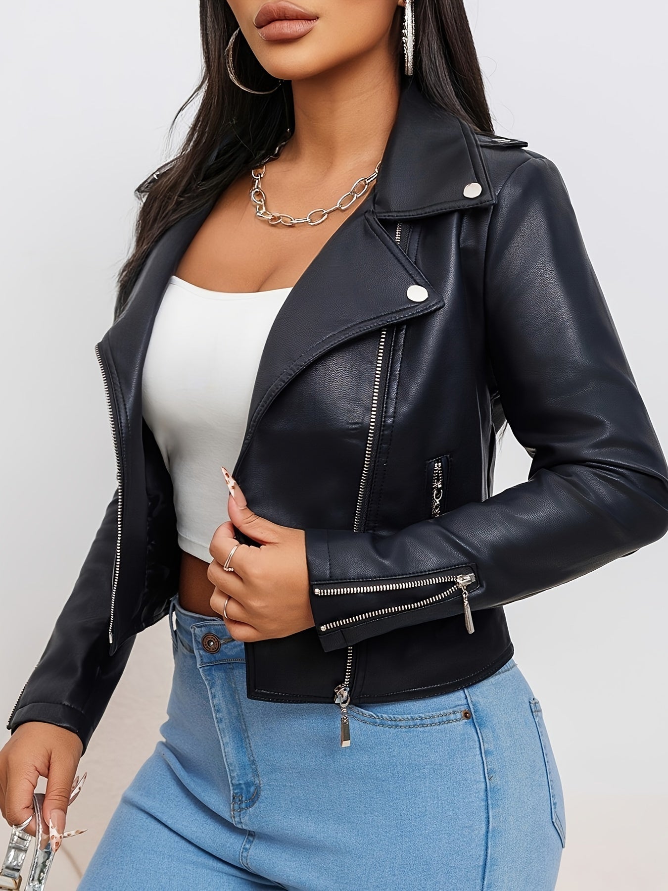 Bikerjack Imitatieleer Zwart Valencia Look - StudioMarella