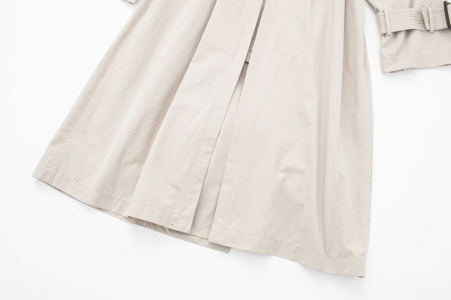 Dames Trenchcoat Lange Voorjaarsjas met Ceintuur Trendy Look