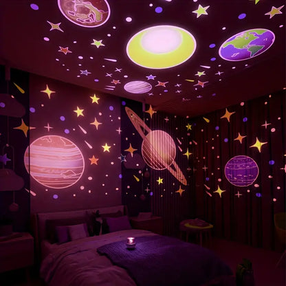 Sterrenprojektor met Muziek & Afstandsbediening Nachtlampje Kinderkamer USB Oplaadbaar Sfeerverlichting