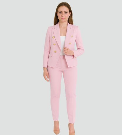 Dames Blazer Ceremonieel Kort Dubbel Knopen Jas
