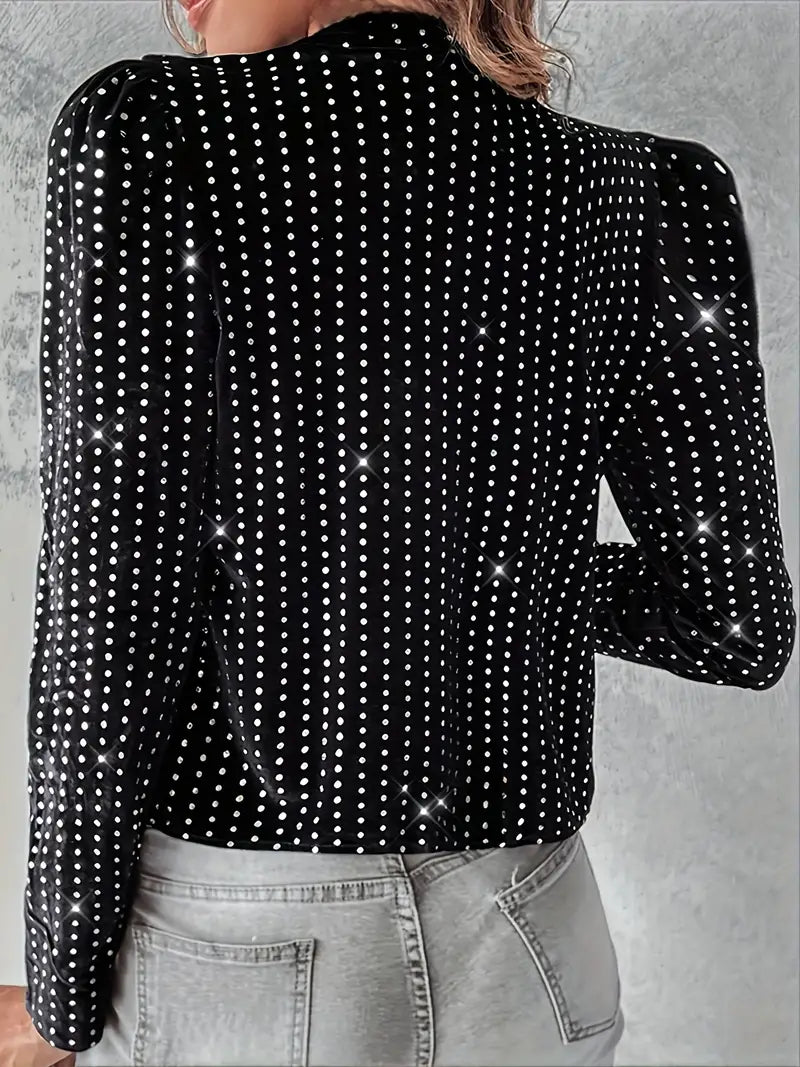 Dames Jas met Glitter Polka Dots