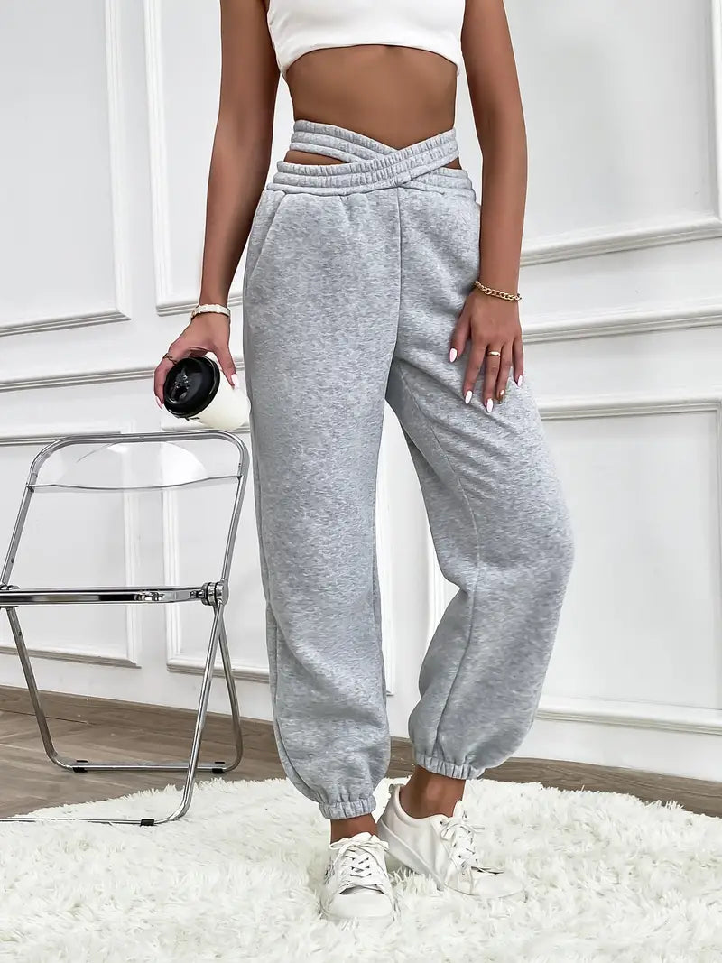 Dames Joggingbroek Zacht en Comfortabel Effen Gebreid