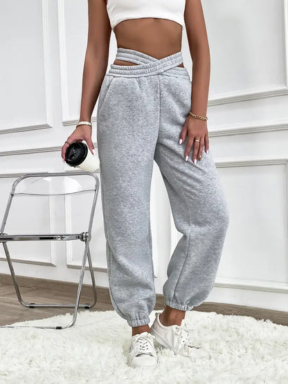 Dames Joggingbroek Zacht en Comfortabel Effen Gebreid