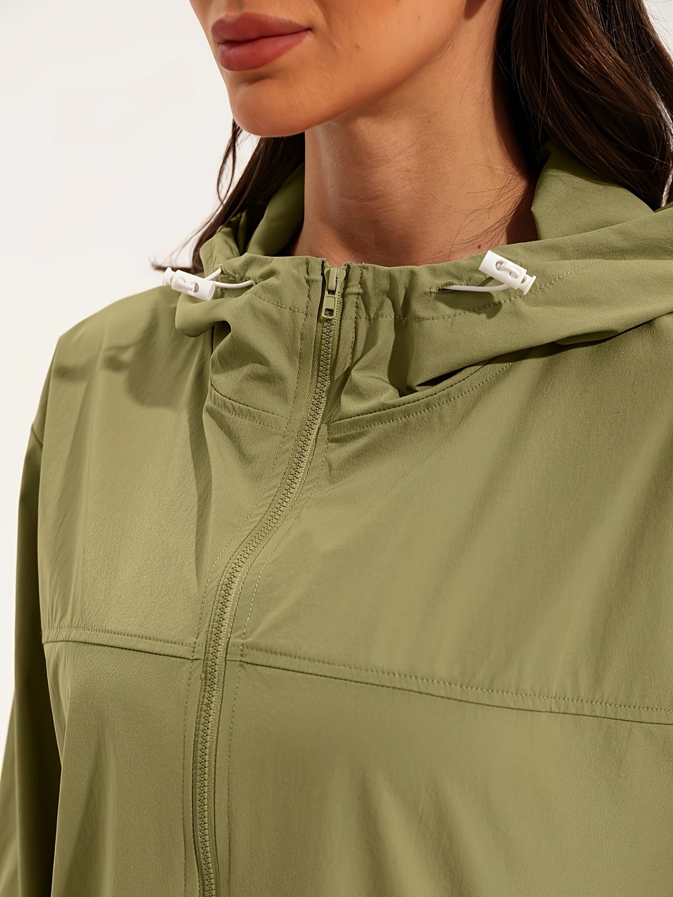 Vrouwen Waterdichte Hardloopjack met Capuchon Ademend