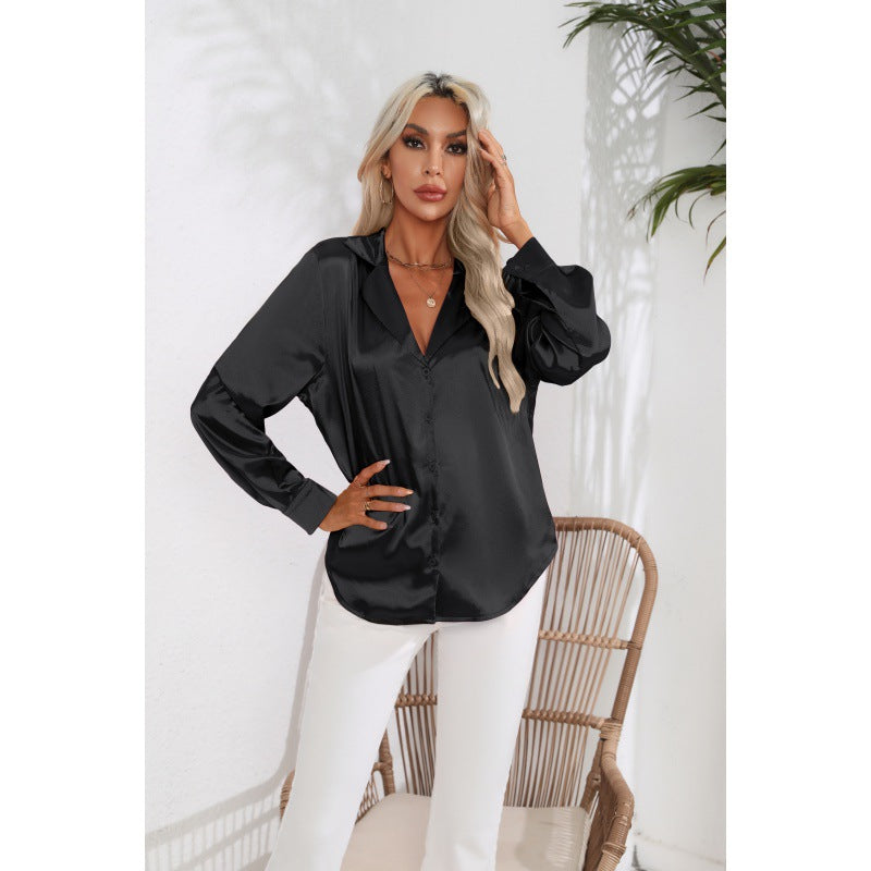 Dames Blouse Elegante Satijn blouse voor Vrouw