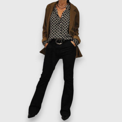 Dames Blouse Elegant Vrouwelijke Pasvorm