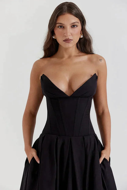Elegante Strapless Jurk voor Vrouwelijke Schoonheid