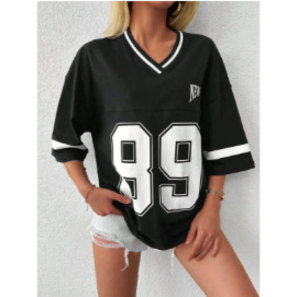 Dames American Football T-shirt Sportief Vintage Look