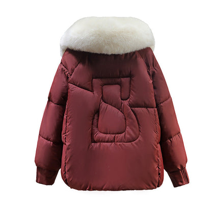 Dames Winterjas Luxe Imitatiebontkraag Koreaanse Look