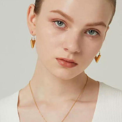Zilveren V-Oorbellen voor Dames Retro Stijl - StudioMarella