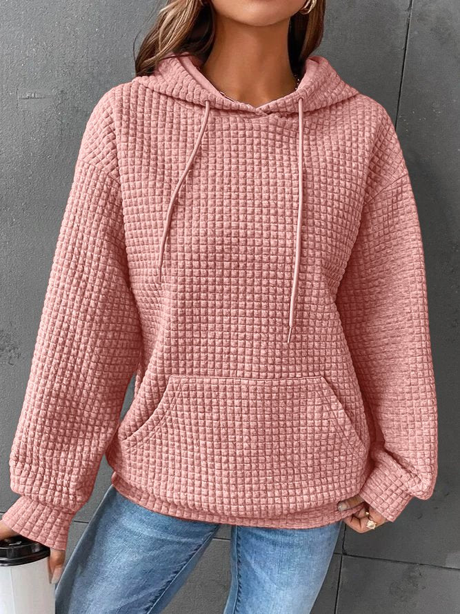 Dames Hoodie Wafelgebreid Comfortabel en Zacht