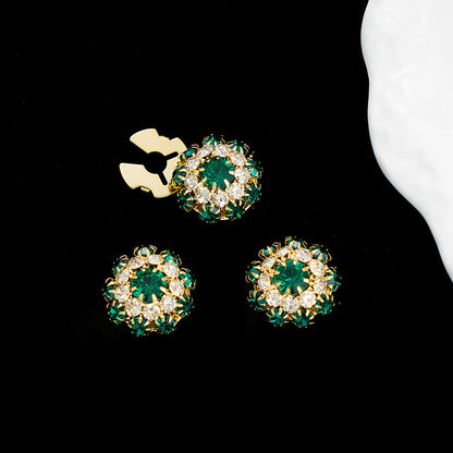 Dames Sierknopen met Steentjes Glitter Luxe Look