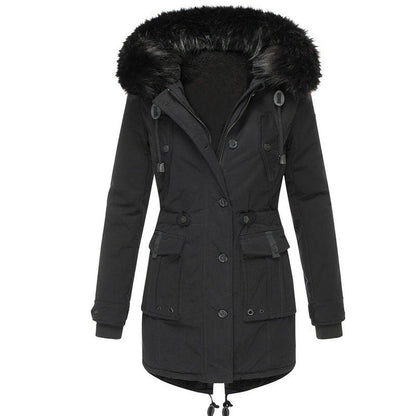 Dames Winterjas Waterdicht met Capuchon en Fauxbontkraag