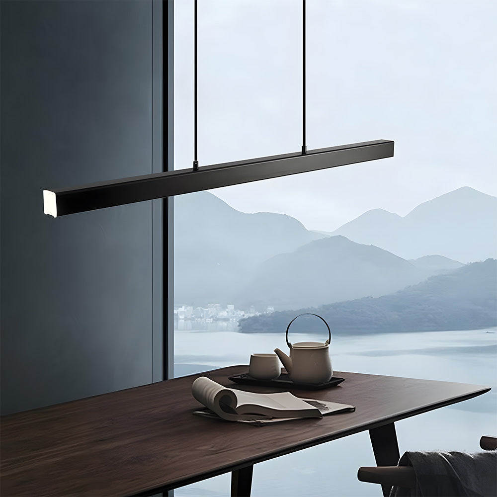Verumo Hanglamp LED Metaal Zwart Keukeneiland Eettafel Moderne Verlichting Lineaire Hanglamp