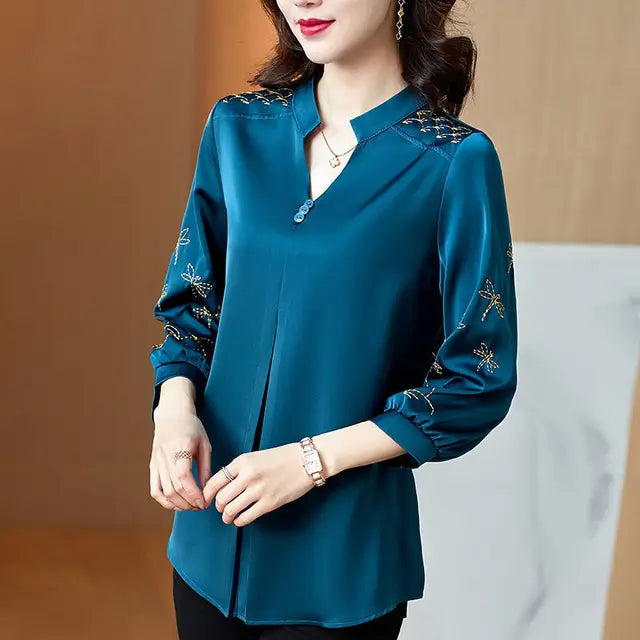 Vrouwelijke Lange Mouw Blouse Casual Stijl - StudioMarella