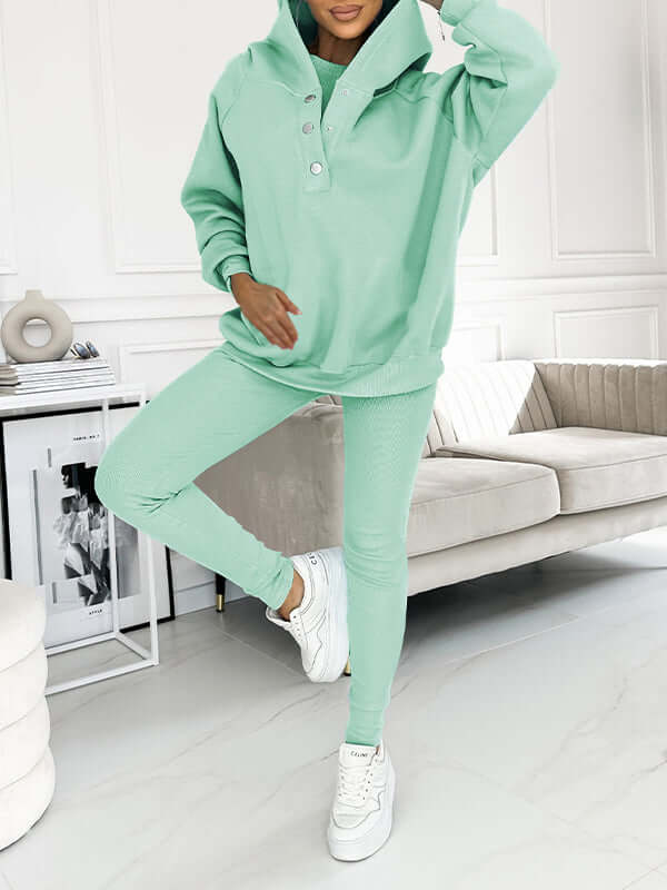 Dames Hoodie Set Fleece - Zachte Joggingbroek en Trui met Capuchon