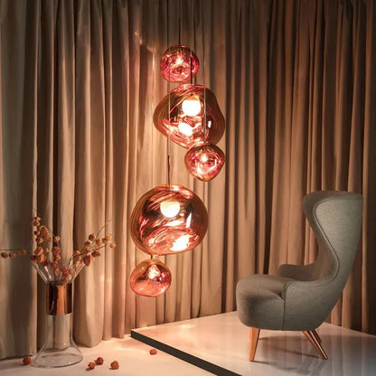 Hanglamp Lava Design Led Rond Goud Zilver Rood Rookgrijs Woonkamer Slaapkamer