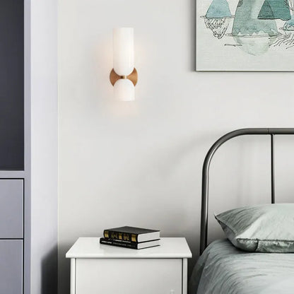 Wandlamp Dubbel Glas IJzer Moderne Wandverlichting Gang Slaapkamer Woonkamer E12