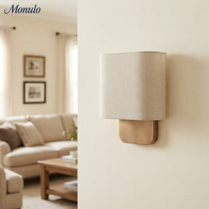 Stoffen Wandlamp met Metalen Fitting voor Leeslicht Slaapkamer