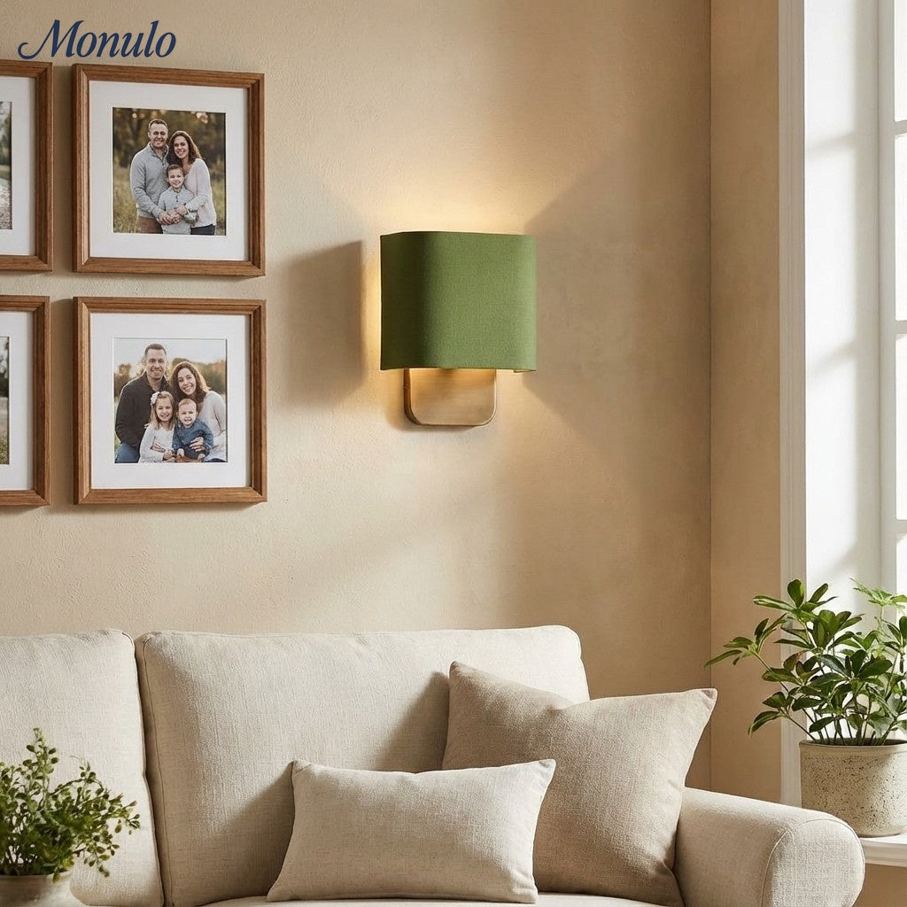 Stoffen Wandlamp met Metalen Fitting voor Leeslicht Slaapkamer