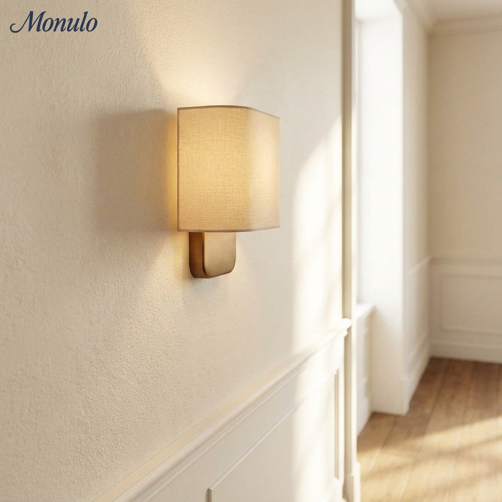 Stoffen Wandlamp met Metalen Fitting voor Leeslicht Slaapkamer