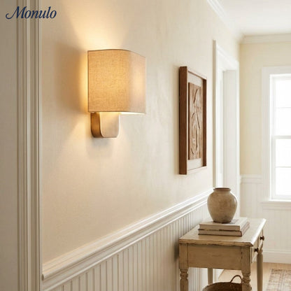 Stoffen Wandlamp met Metalen Fitting voor Leeslicht Slaapkamer