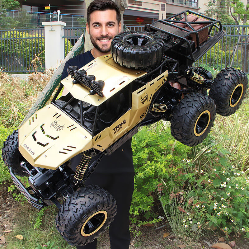 RC Monster Truck 6-Wiels Offroad met 2.4 GHz Afstandsbediening – Snelheid tot 52 km/u – Inclusief 2 Accu's voor Kinderen en RC-Fans
